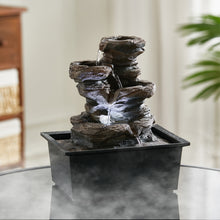 Load image into Gallery viewer, Garden Ornamental Fountain Electric with Pump LED Light, Small Rockery