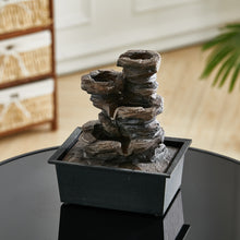 Load image into Gallery viewer, Garden Ornamental Fountain Electric with Pump LED Light, Small Rockery