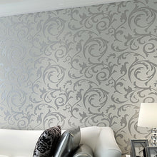 Load image into Gallery viewer, Modern Wallpaper Silver Grey Wall Paper for Living Room Bedroom Background Decor