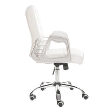 Load image into Gallery viewer, Faux Leather Office Chair with Button