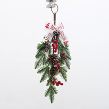 Load image into Gallery viewer, 50CM Christmas Wreath Garland Hanging Tree Pinecone Front Door Wreath Decoration