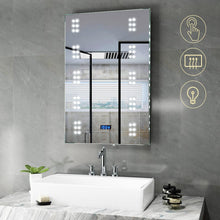 Load image into Gallery viewer, Bathroom Mirror 60'' Rectangle LED Touch On/Off Wall Cabinet