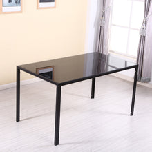 Load image into Gallery viewer, Black Glass Dining Table