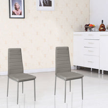 Load image into Gallery viewer, Set of 2 ,4 or 6 Leather Upholstered KD Structured Dining Chairs