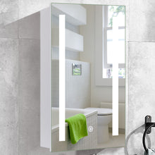Load image into Gallery viewer, Anti-fog Wall Mounted Mirror Cabinet, Touch Control Switch with CE Driver,LED Illuminated Bathroom Mirror with Shaver Socket