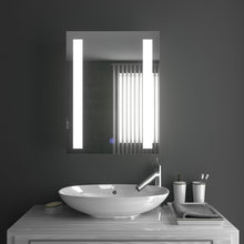 Load image into Gallery viewer, Anti-fog Wall Mounted Mirror Cabinet, Touch Control Switch with CE Driver,LED Illuminated Bathroom Mirror with Shaver Socket