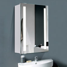 Load image into Gallery viewer, Anti-fog Wall Mounted Mirror Cabinet, Touch Control Switch with CE Driver,LED Illuminated Bathroom Mirror with Shaver Socket