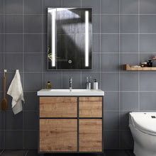 Load image into Gallery viewer, Anti-fog Wall Mounted Mirror Cabinet, Touch Control Switch with CE Driver,LED Illuminated Bathroom Mirror with Shaver Socket