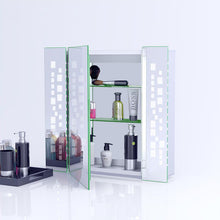 Load image into Gallery viewer, Anti-fog Wall Mounted Mirror Cabinet, Touch Control Switch with CE Driver,LED Illuminated Bathroom Mirror with Shaver Socket