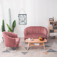 Load image into Gallery viewer, 2-seater Velvet  Love Seat Sectional Couch with 2 cushion
