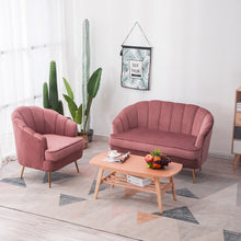 Load image into Gallery viewer, 2-seater Velvet  Love Seat Sectional Couch with 2 cushion