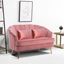 Load image into Gallery viewer, 2-seater Velvet  Love Seat Sectional Couch with 2 cushion