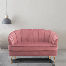 Load image into Gallery viewer, 2-seater Velvet  Love Seat Sectional Couch with 2 cushion