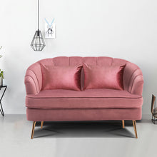 Load image into Gallery viewer, 2-seater Velvet  Love Seat Sectional Couch with 2 cushion