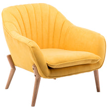 Load image into Gallery viewer, Velvet Scallop Back Armchair Single Sofa Chair