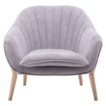 Load image into Gallery viewer, Velvet Scallop Back Armchair Single Sofa Chair