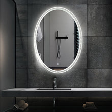 Load image into Gallery viewer, Oval LED Illuminated Bathroom Mirror with 3 Step Dimming LED Touch Control