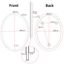 Load image into Gallery viewer, Oval LED Illuminated Bathroom Mirror with 3 Step Dimming LED Touch Control