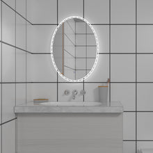 Load image into Gallery viewer, Oval LED Illuminated Bathroom Mirror with 3 Step Dimming LED Touch Control