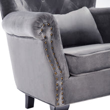 Load image into Gallery viewer, Velvet Chesterfield Rolled Chair With Cushion