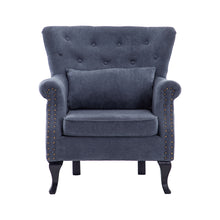 Load image into Gallery viewer, Velvet Chesterfield Rolled Chair With Cushion