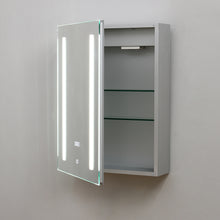 Load image into Gallery viewer, LED Illuminated Bathroom Mirror Cabinet with Touch Switch Shaver Socket Demister Temperature Display