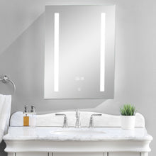 Load image into Gallery viewer, LED Illuminated Bathroom Mirror Cabinet with Touch Switch Shaver Socket Demister Temperature Display