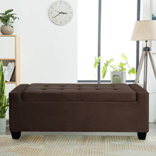 Load image into Gallery viewer, Velvet Upholstered Storage Bench
