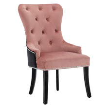 Load image into Gallery viewer, Wingback Buttoned Velvet Dining Chair