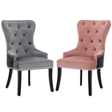Load image into Gallery viewer, Wingback Buttoned Velvet Dining Chair