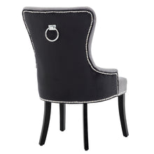 Load image into Gallery viewer, Wingback Buttoned Velvet Dining Chair