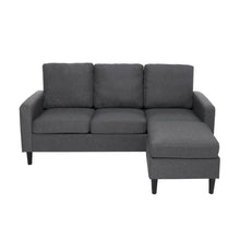 Load image into Gallery viewer, Grey Fine Linen 3 Seater L Shape Sofa