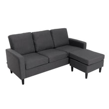Load image into Gallery viewer, Grey Fine Linen 3 Seater L Shape Sofa