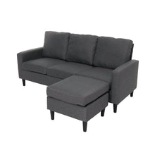 Load image into Gallery viewer, Grey Fine Linen 3 Seater L Shape Sofa