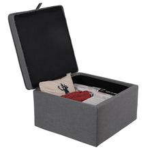 Load image into Gallery viewer, Linen Storage Ottoman Pouffe Stools Footstool Coffee Table Chair