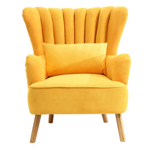 Load image into Gallery viewer, Suede Wingback Armchair With Cushion