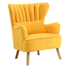 Load image into Gallery viewer, Suede Wingback Armchair With Cushion