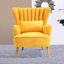 Load image into Gallery viewer, Suede Wingback Armchair With Cushion