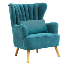 Load image into Gallery viewer, Suede Wingback Armchair With Cushion