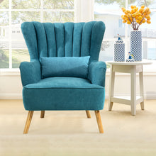 Load image into Gallery viewer, Suede Wingback Armchair With Cushion