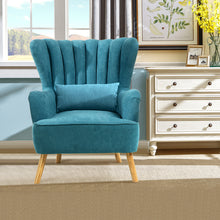 Load image into Gallery viewer, Suede Wingback Armchair With Cushion