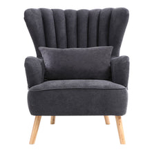 Load image into Gallery viewer, Suede Wingback Armchair With Cushion
