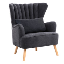 Load image into Gallery viewer, Suede Wingback Armchair With Cushion