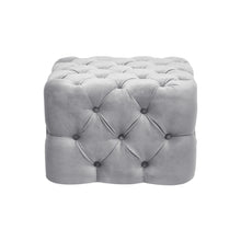 Load image into Gallery viewer, Velvet Buttoned Pouffe