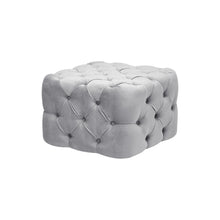 Load image into Gallery viewer, Velvet Buttoned Pouffe