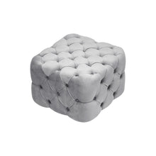 Load image into Gallery viewer, Velvet Buttoned Pouffe