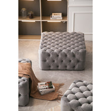 Load image into Gallery viewer, Velvet Buttoned Pouffe