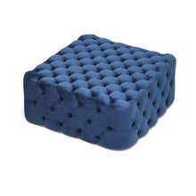 Load image into Gallery viewer, Frosted Velvet Buttoned Footstool