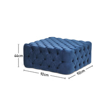 Load image into Gallery viewer, Frosted Velvet Buttoned Footstool