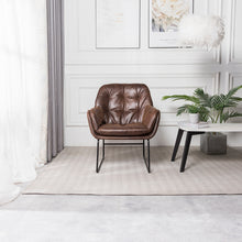 Load image into Gallery viewer, Bronzing Leather Double Layer Padded Chair Armchair